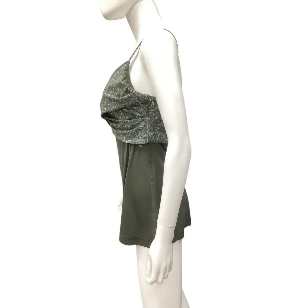 Lululemon Women’s Sport Top With Bra Size 12 Yoga/ Running Top Dark Green